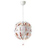 Ikea 13 Watts Pendant Lamp, Copper Color, White, Round (Corded Electric)