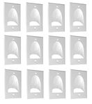 BestMounts - 12 Pack Inner Nose Behind Wall Cable Management TV Cord Hider for Wall Mounted TV - Single Gang Low Voltage Recessed Wall Plates Cable Pass Through for Wires, HDTV, HDMI (White)