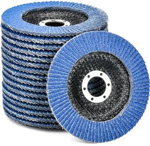 HATANSE 10 Piezas Discos Abrasivos Ø 125 mm x 22.2 mm Discos de Láminas Grano 40 Discos para Amoladoras Angulares para Acero Inoxidable Metal Acero y Madera