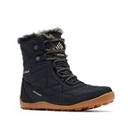 Columbia Women's Minx Shorty III Snow Boot, Waterproof & Breathable, Black/Khaki II, 9