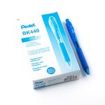 Pentel Wow! Retractable Ballpoint Pen, Everyday Writing, Office Supplies, School Supplies, 1.0mm Bold Point, Sky Blue Ink, BK440-S, Box of 12