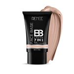 RENEE Face Base BB Cream 7 in 1 with SPF 30 PA+++ Peanut 30ml| Enriched with Hyaluronic Acid & Vitamin C| Hydrates, Nourishes & Smoothens Skin