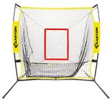 Easton XLP Baseball Softball Pitching + Batting Catch Net 5 FT 2020 Heavy Duty Netting + Double Stich for Durability Extra Large Catch Pocket Lightweight + Durable Frame Easy Set-Up, Multi, One Size (A153002)