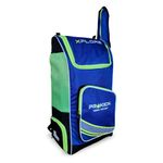 Prokick Xplore Duffle Cricket Kitbag | Cricket Kit Bag with Special Bat Holder On The Side, Shoe Compartment, Duffle Kit Bag, Backpack, Full Size with Shoulder Straps - Blue/Black/Lime