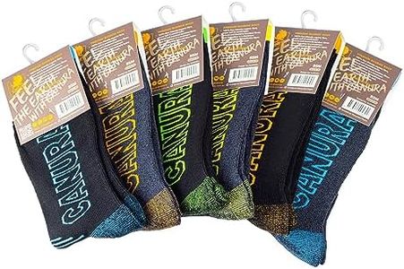 6 Pairs Mens Heavy Duty Thick Bamboo Work Socks Multi Colour (AU, Numeric, 11, 14, Regular, Regular)