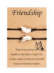 Butterfly Friendship Bracelets for Best Friends BFF Bracelets for 2 Girls Birthday Gifts for Friends(Gold）