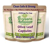 Olive Leaf Extract (Non-GMO) Super Strength: 40% Oleuropein - 450mg 10:1 Strength Equivalent to 4500mg per capsule - Vegetarian - No Oil -120 Capsules