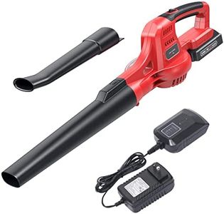Soplador de Hojas con Batería 20V 190 KM/H 2,0 Ah Batería de Litio y Cargador, en Caja, Adecuado para Limpiar Hojas, Nieve, Terraza, Cubierta, Jardín, Polvo (Versión Ligera)