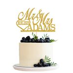 Personalised Wedding Cake Topper Custom Engagement Toppers Customise Mr Mrs Last Name Date Cake Topping