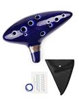 Mr.Power 12 Holes Ocarina Alto C Flute Occarina Taps Blue Ceramic/Clay stl Orcarina Inspired of Time With Bag and Song Book, Gift for Beginners, Zelda Fans, Musical Instruments