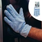 Miglove microfibre gloves plants window and mirror cleaning cloth dusting glove Lint and Scratch Free Cars Home Plant Glass (1 Blue Pair)