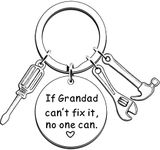 JMIMO Grandad Gifts, Grandad Birthday Gifts Christmas Father's Day Gifts for Grandad Grandpa from Grandchildren If Grandad Can't Fix It, No One Can Keyring