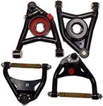 A-Team Performance - Upper and Lower Tubular Control Arms - Compatible with 68-72 Chevelle Monte Carlo GTO A-Body Heavy Duty Black