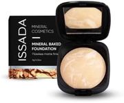 Issada Mineral Cosmetics Baked Powder Foundation - Flawless Soft-Focus, Line Diffusing, Matte Finish - Pure Minerals, Vitamins + Botanical Ingredients - Gelato