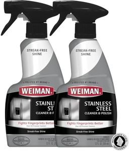 Weiman Stainless Steel Cleaner and Polish - 2 Pack - Removes Fingerprints, Residue, Water Marks and Grease from Appliances w/Buffing Towel