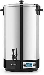 Klarstein KonfiStar 60 Digital Einkochautomat Einkochtopf Einkocher Heißgetränkespender,60 Liter, 2500 Watt, 30-100 °C, Timer, Warmhalte-Funktion,Deckel mit Verschluss, Edelstahl poliert