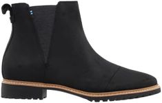 TOMS Women's Rain Boots, Black Leat