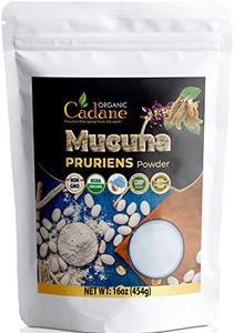 Organic Mucuna Pruriens Powder 1 Pound(454GRAMS)| USDA Certified Booster Depression Supplements | Pure and Natural Velvet Beans Extract | Vegan-Friendly Mood Stabilizer for Brain Health