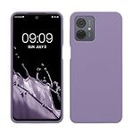 kwmobile Case Compatible with Motorola Moto G14 Case - TPU Silicone Phone Cover with Soft Finish - Violet Purple