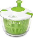 JAXHOM 5L Vegetable Washer Dryer Drainer Strainer with Bowl & Colander I Salad Spinner and Dryer I Mixing Bowl