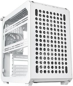 Cooler Master Qube 500 Flatpack – Caja PC ATX Media Torre, Totalmente Modular, 1 Ventilador SF 120mm Blanco Preinstalado, Montaje GPU Vertical, Admite Placa Base EATX y Radiadores Duales 280mm, Blanco