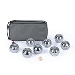 Hillington Set of 8 Steel Metal French Boules Garden Game Set- This superb steel Boules set is a great game for any occasion.