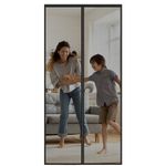 Magnetic Screen Door, Heavy Duty Fiberglass Moustiquaire Magnétique, Screen Mesh with Automatic Block Closure, Walk Through Easily for Kids Pets,Fits Door Size up to 38" x 80"