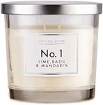 Aldi NO 1 2 WICK CANDLE LIME BASIL & MANDARIN IN GLASS JAR WITH LID 300G