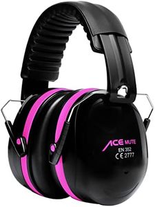ACE Casque antibruit Mute - Casque antibruit pour le travail et le tir sportif - EN 352-1 - Rose