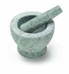 Jamie Oliver Cookware Range Pestle and Mortar, Natural Granite/Dark Grey, 15 cm