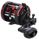 Sougayilang Trolling Reel Level Wind Conventional Reel Graphite Body Fishing Reel, Durable Stainless-Steel, Large Line Capacity-DTR40 Left Handle