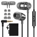 ULIX Rider Wired Earbuds in-Ear Headphones, Earphones with Microphone, 5 Years Warranty, Ecouteur avec Fil, Anti-Tangle Reinforced Cable, 48 Ω Driver, Bass Ear Buds Phones for iPhone, iPad, Samsung