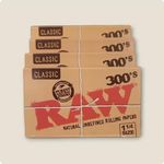 Raw classic single 300s pack of 4