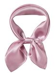 21"x21" Solid Color Mulberry Silk Scarf Silk Hair Wrap Head Scarf Lightweight Square Neckerchief (Purple)