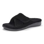 Orthaheel Women's Relax Slippers Black Terrycloth Size 11 Medium