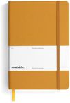 Hardcover Dotted Journal with Thick 100 gsm College Ruled Paper A5 size (8.3 inches x 5.4 inches) - Daily Writing Notebook Journal for Travel, School and Office Use - Diary Journal for Women and Men - Mustard