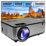 XElectron Android C9 Plus 1080p Native Resolution Full HD 4K Support Smart Projector | 508 cm Screen | 6000 Lumen (550 ANSI) | 4P+4D Digital Keystone, Screen Mirroring, WiFi, Bluetooth C9A (Silver)