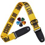 MOCKING BIRD Guitar Strap for Acoustic Adjustable Buckle Electric Guitar Strap Polyester Guitar Belt For Acoustic/Bass/Electric Guitars (Police Line)