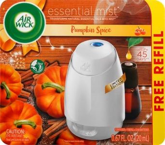 Air Wick Essential Mist Starter Kit (Diffuser + Refill), Pumpkin Spice, Fall scent, Fall spray, Essential Oils Diffuser, Air Freshener