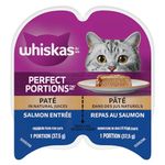 WHISKAS Perfect Portions Wet Cat Food Paté - Salmon - 75g (24 Pack)