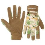 HANDLANDY Gardening Gloves for Women, Utility Goatskin Leather Safety Work Gloves Breathable Ladies Leather Garden Yard Gloves, Best Gift for Gardeners, Small