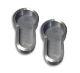 Lock Draught Excluder Keyhole Cover Push Fit Cap, Keep Draught and Cold Out, Easy to Install Pack of 2 (Silver)