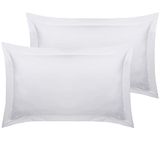 100% Cotton Oxford Pillowcases Pack of 2, Everyday Soft & Cool King Pillowcases (Bright White)