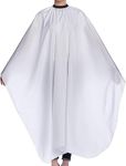 OSEN Professional Salon Barber Haircut Cape Hairdressing Hair Cutting Sheet Salon Hair Cut Apron for Men and Kids (White) 1 PACK