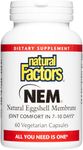 Natural Factors NEM - Natural Eggshell Membrane, 60 Veg Caps 500 mg