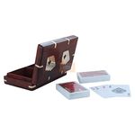 Ortus Playing Card Box with Two Set of Playing Cards Combo Deal Wooden Playing Card Box Playing Cards for Adults Golden Cards Deck of Cards Tash Card