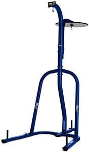 Everlast Steel Heavy Punching Bag Stand Workout Equipment for Kickboxing, Boxing, and MMA Training with 3 Plate Pegs and 100 Pound Capacity, Blue