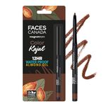 FACES CANADA Magneteyes Color Kajal - Brown Comfort 03, 0.30g | Highly Pigmented Kohl | 12 Hr Long Stay | Matte Finish | Single Stroke Glide | Water Proof | Smudge Proof | Almond Oil Enriched