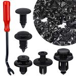 210 Pcs Car Retainer Bumper Clips, Yotako Universal Auto Car Retainer Push Pin Rivet Trim Clip Panel Bumper Fastener Kit with 1 Pcs Fastener Remover,4 Sizes Bumper Clips(7mm 8mm 9mm 10mm)