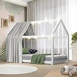 Oikiture Single Bed Frame Wooden Ba